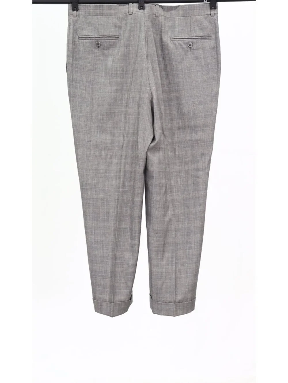 Jack Victor 44R 38x28 Gray Full Suit 3-Button Check R927